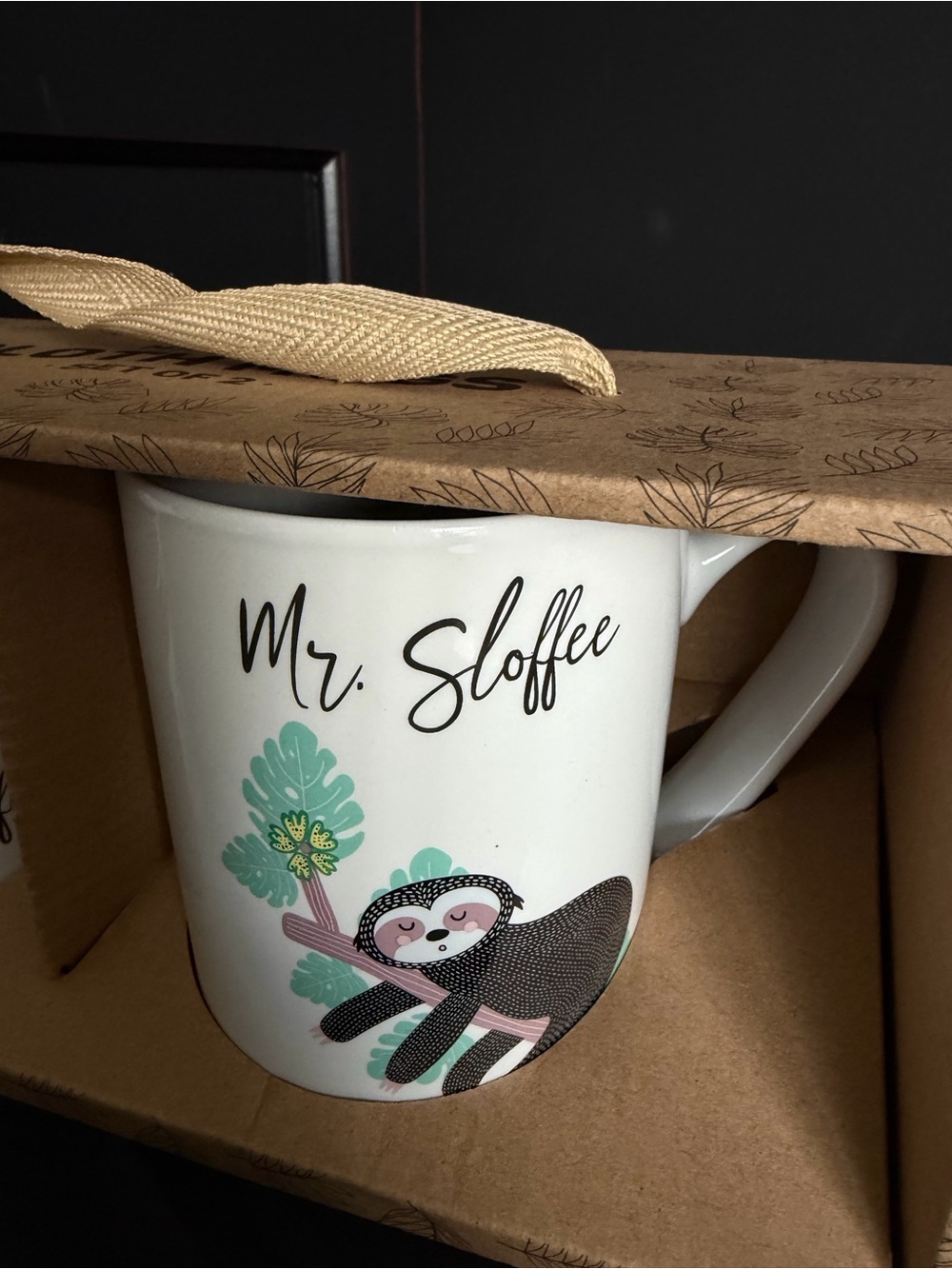 Sloth Mug Set “Mr. & Mrs. Sloffee”. NEW - Picture 2 of 4